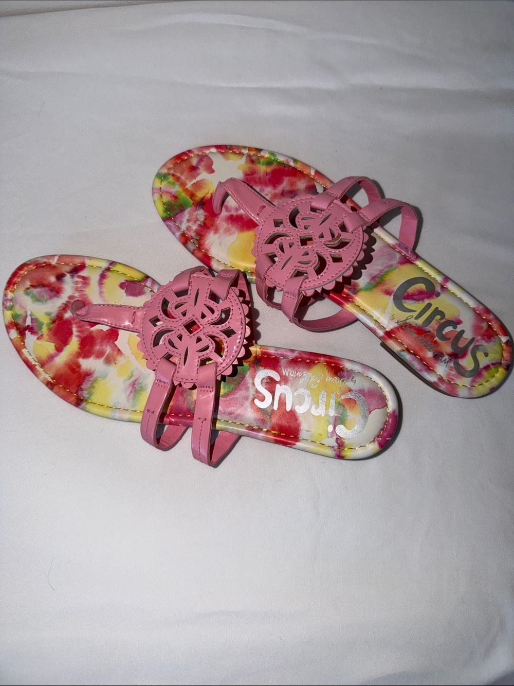 Circus by Sam Edelman Pink Floral Tie-Dye Women's Sandals